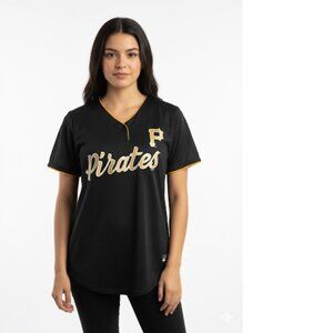 Women's Pittsburgh Pirates Metallic Jersey Shirt NWT